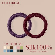 【40%OFFクーポン配布中】10/11(日) 01:59まで【楽天1位】【2点セット】COCOBEAU ヘアゴム シルク シュシ…