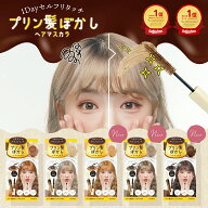 プリン髪ぼかし ヘアマスカラ ＜ ミルクティーアッシュ ／ カラメルブラウン ＞ ヘアブラシ ヘアカラー …