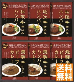 飛騨高山ファクトリー　松阪牛・近江牛・飛騨牛仕込み　ハンバーグ＆カレー詰合せ HBK-40 内祝 内祝い お祝 御祝 記念品 出産内祝い プレゼント 快気祝い 粗供養 引出物