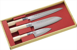 関藤平 鎚起包丁3本組セット(刺身包丁・三徳包丁・小出刃包丁) 32057 内祝 内祝い お祝 御祝 記念品 出産内祝い プレゼント 快気祝い 粗供養 引出物