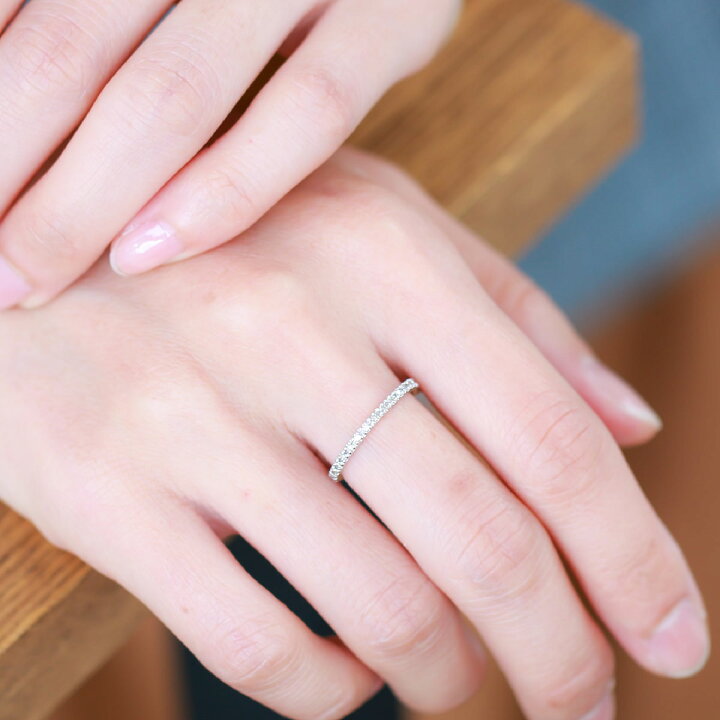 楽天市場】フルエタニティ リング ダイヤモンド K18 イエローゴールド  