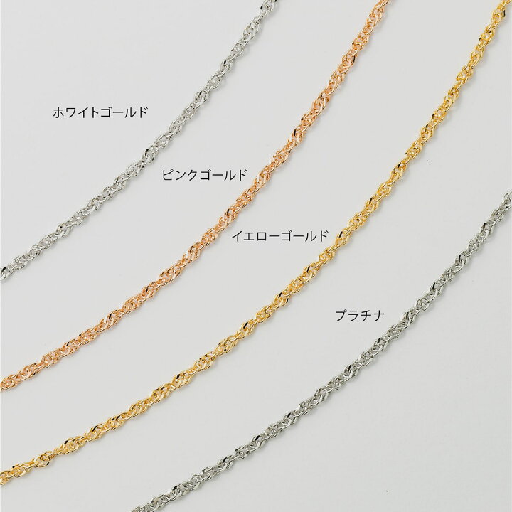 楽天市場】ネックレス チェーン グメットツイスト スライド 