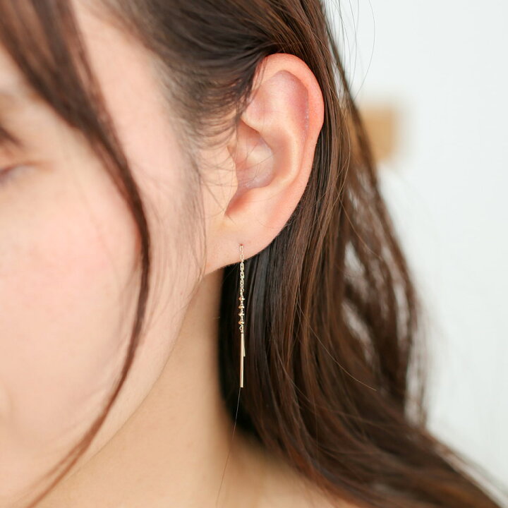 楽天市場】ピアス 金属アレルギー アメリカンピアス チェーン K10 