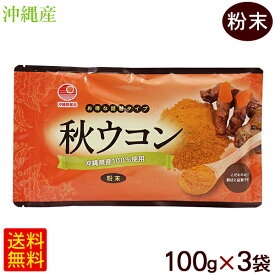 秋ウコン 粉末 100g×3袋　/比嘉製茶 沖縄産100％【M便】