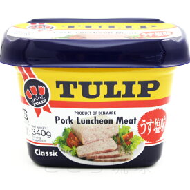 チューリップ ポークランチョント うす塩 340g　エコパック　/TULIP ポーク缶詰