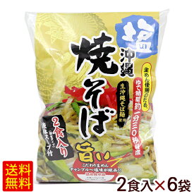 沖縄 塩焼きそば 2食入×6袋（12人前）　/生麺 沖縄そば 焼きそば シンコウ 【FS】