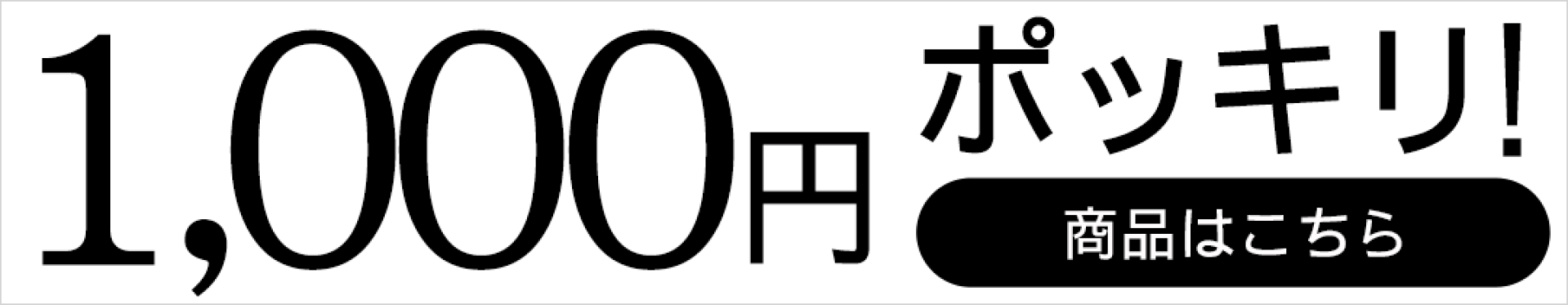 1000円ポッキリ