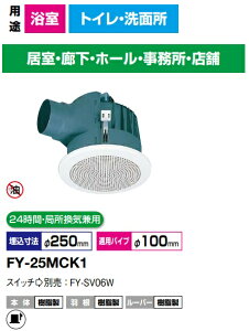 �p�i�\�j�b�N ���C�� FY-25MCK1 �ی`�V�䖄���`���C�� [�ی`�V�䖄�����C��:�܂�V] �r�C �ᑛ���E�啗�ʌ` 175m3/h�^�C�v �������{�� ���[�o�[�Z�b�g�^�C�v (�ی`�E�ی��^�C�v) �_�N�g�p 24����