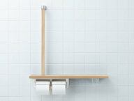 NKF-3WU2 INAX イナックス LIXIL リクシル 木製手すり (紙巻器/トイレットペーパーホルダー付) 棚手すり …