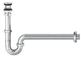 【純正品】GROHE グローエ パーツ・部材 JPK 09 900 パーツ 洗面器用 排水金具 水溜なし仕様 (Pトラップ付・目皿なし)【純正品】