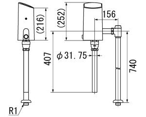 OKC-AT6115A INAX イナックス LIXIL リクシル 大便器自動洗浄システム オートフラッシュC 定流量弁 セパレート形 自動フラッシュバルブ(床給水形)【純正品】