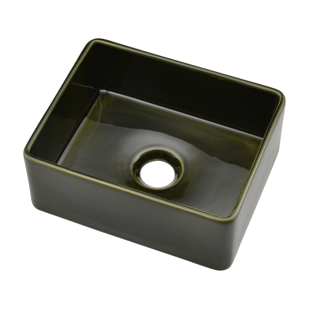 493-189-GR】 カクダイ[KAKUDAI] 角型手洗器 器（洗面・手洗器） 茶 