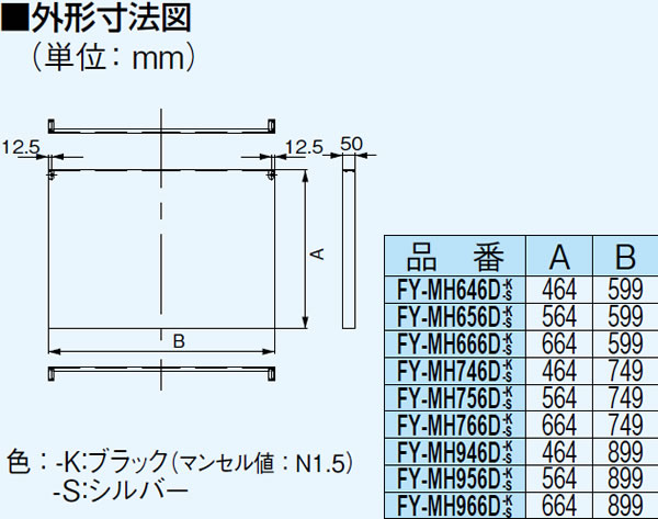 楽天市場】パナソニック 換気扇 幕板 FY-MH966D-S 幅90cmタイプ レンジ 