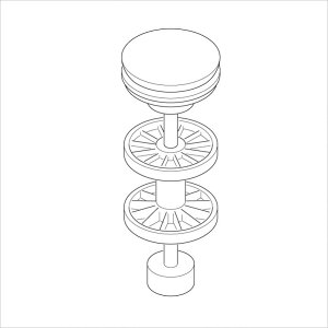 KVK KPS821/800 旧MYMRA13型排水セット等用排水栓 旧MYM補修部品 パッキン・その他 【純正品】