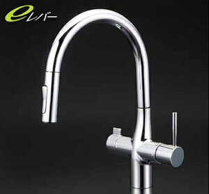 KVK キッチン KM6081EC 浄水器専用グースネックシングルレバー式混合栓 (eレバー)【純正品】