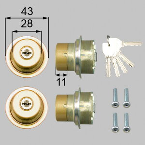 トステム dclz721 ドア錠セット(MIWA URシリンダー)内筒のみ 玄関ドア部品 LIXIL リクシル 【純正品】