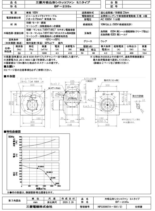 楽天市場】三菱 mitsubishi 換気扇 【BF-23S5】 産業用送風機 [本体 