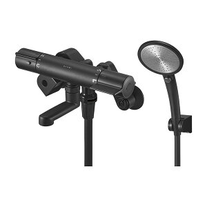 【受注生産品】 三栄水栓【SK18CT5-S-MDP】サーモシャワー混合栓 パイプ80mm 混合水栓 マットブラック【純正品】