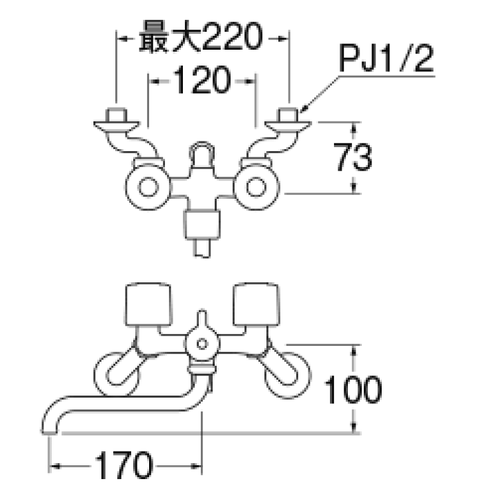 楽天市場】SK11-W-13 三栄水栓[SANEI] ツーバルブシャワー混合栓