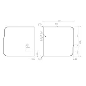 TOTO パーツ 【AFKKS80047RSAA21W】 HDラクかるふた2枚R 風呂ふた 【純正品】