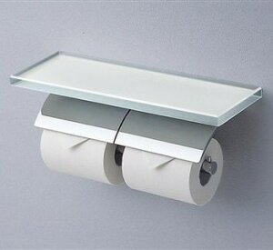 YH63GWS (芯棒固定タイプ) TOTO アクセサリー 棚付二連紙巻器 トイレットペーパーホルダー【純正品】