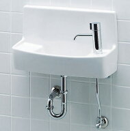 リクシル 手洗い器一式セット（壁給水・壁排水）間口460 L-A74HC　壁付け 手洗い器 セット ハンドル水栓 …