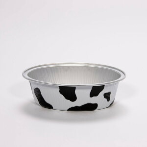ホルスタイン柄 カップ アルミカップ AP085 楕円 カウライン 500個入り 97×66×30mmH 85ml moomoo 焼成 冷凍 カップケーキ タルト 焼き菓子 スイーツ W50116