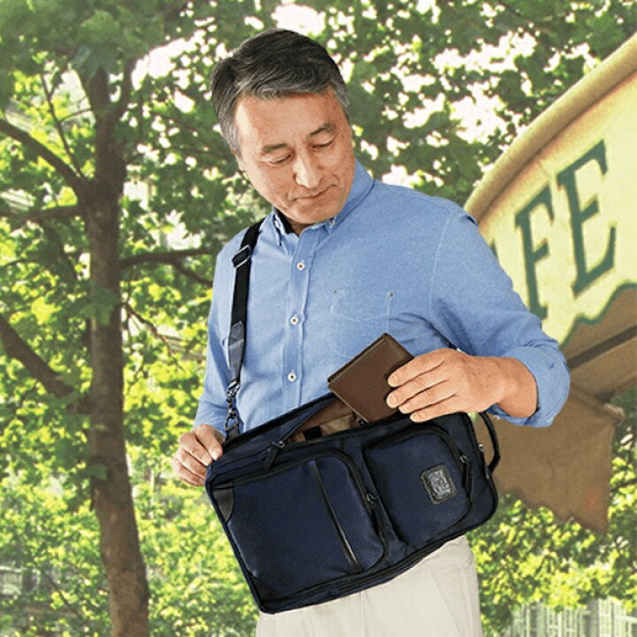 楽天市場】紳士のボディバッグネイビー A4サイズ ASLAN アスラン 