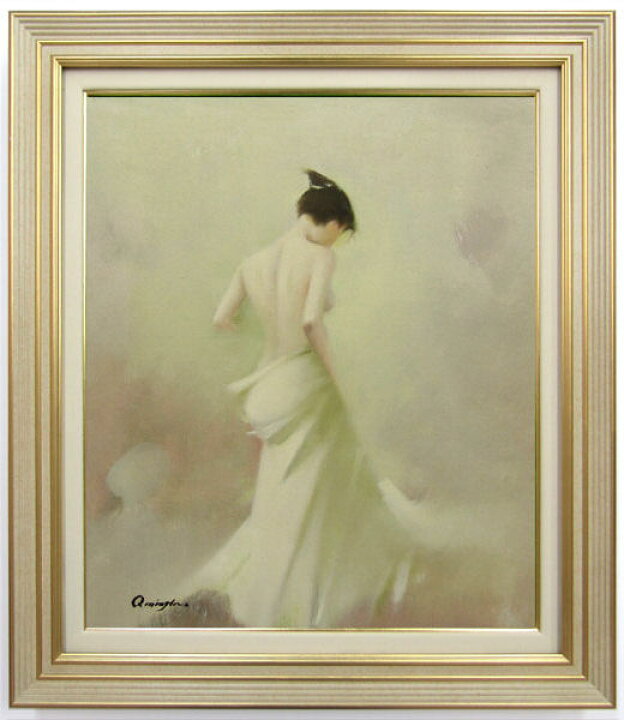 楽天市場】油彩画 キュ・ミンロン 「後ろ姿」 F10号 油絵 額入り 裸婦 