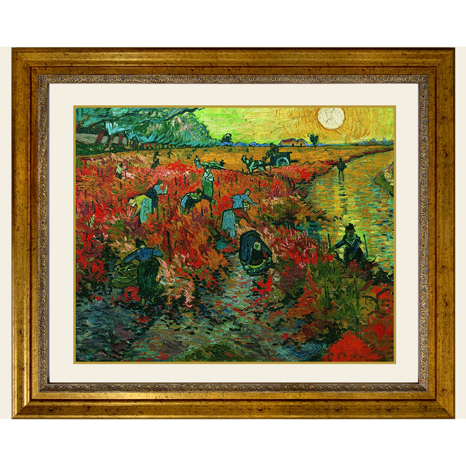 新品 額付き ラッピング無料vincent Van Gogh 美術館 世界の名画 ゴッホ 赤い葡萄畑 複製画 キャンバス地にジクレー ロシア 絵画 ポスト印象派 風景画 所蔵 アルル時代 プーシキン美術館 Bgh Sale モスクワ 洋画