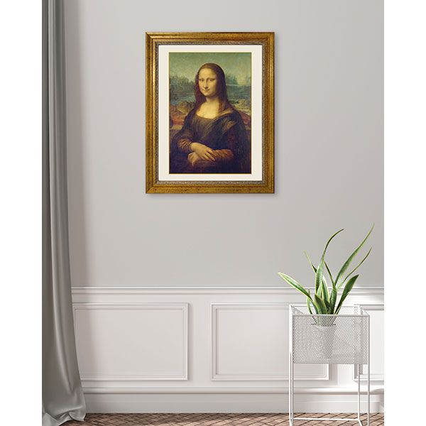 レオナルド・ダ・ビンチ 「モナリザ」 キャンバスにジクレー 複製画 額付き イタリア ルネサンス期 肖像画 人物 絵画 洋画 ルーヴル美術館／所蔵 |  やまとや画廊