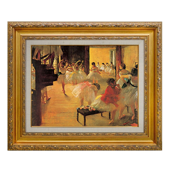 楽天市場】絵画 F6号 ドガ 「バレエ学校」 複製画 世界の名画 額入り 