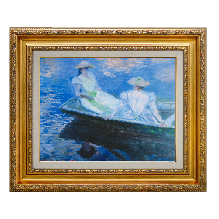 楽天市場】絵画 F6号 モネ ｢舟遊び（ヨコ）｣ 複製画 世界の名画 額入り 