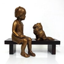 楽天市場】少女 ブロンズ像（彫刻｜アート・美術品・骨董品・民芸品 
