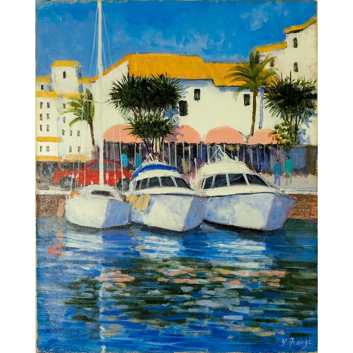 楽天市場】油彩画 藤祥州 「夏の南スペイン（マルベージャ）」 F6号 額 