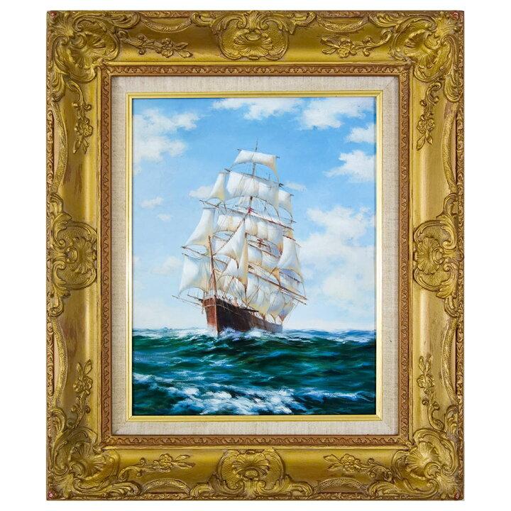 風景画 岬 海 荒波 エラ 油彩画 油彩 絵画 油絵 肉筆 横107×88.5