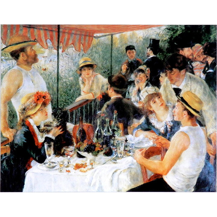 楽天市場】☆ 絵画 P10号 ルノワール 「舟遊びの人々の昼食」 複製画 