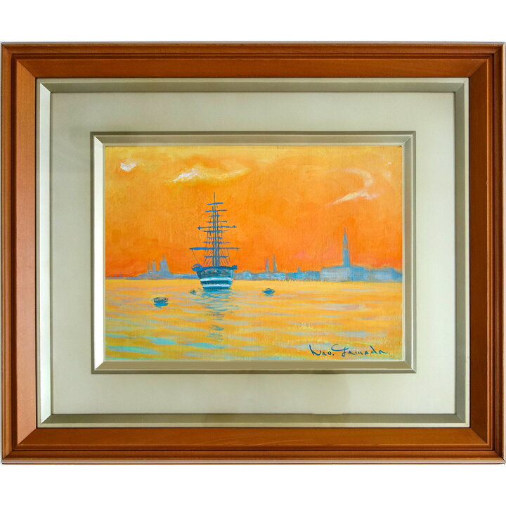 楽天市場】油彩画 山田尚熙 「夕暮」 F4号 額入り 油絵 風景画 真筆 