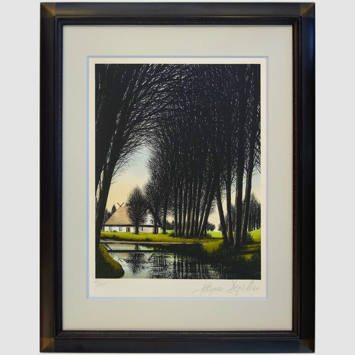 楽天市場】ジャック・デペルト 「水辺の家」 リトグラフ 額入り 版画  