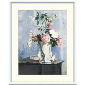 ピサロ 「花のブーケ」 F8号（額外寸61x49.5cm） 高精彩工芸画＋手彩入り 額付き 複製画 作品 絵画 美術品 アート 風景画 印象派 19世紀フランスの画家