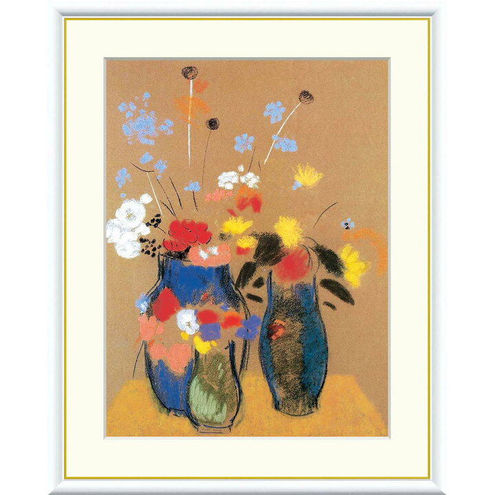 楽天市場】オディロン・ルドン 「青い花瓶の花」F8号（額外寸61x50cm  
