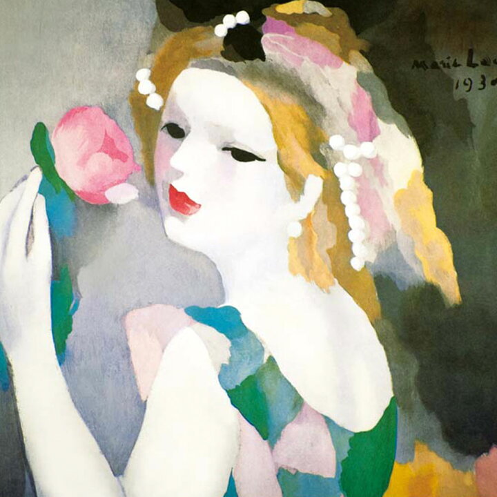 楽天市場】マリー・ローランサン「バラの女」F8号（額外寸61x50cm 