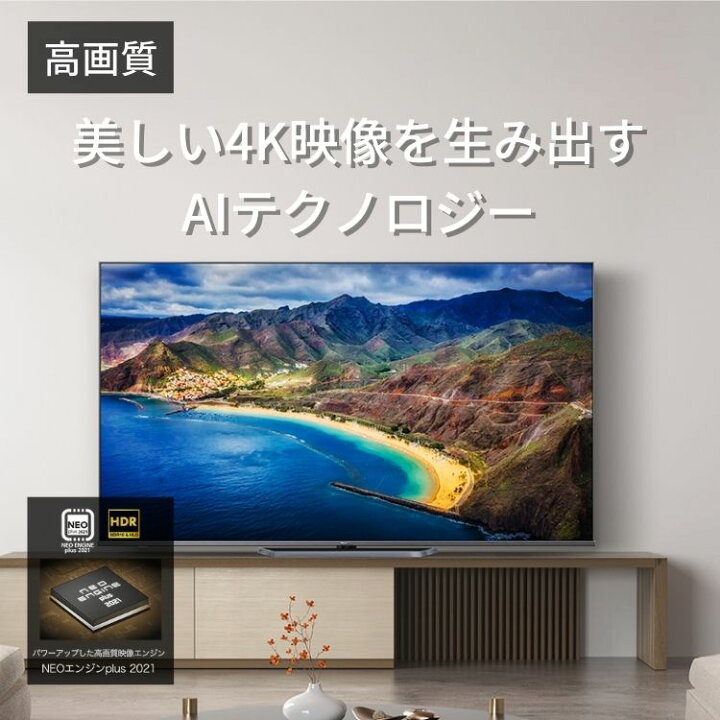 大幅お値下げ中】55型4Kテレビ 55U8FG ハイセンス