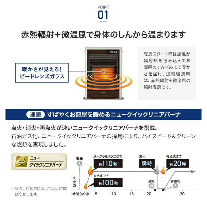 楽天市場】コロナ 寒冷地用大型ストーブ スペースネオミニ FF式輻射 