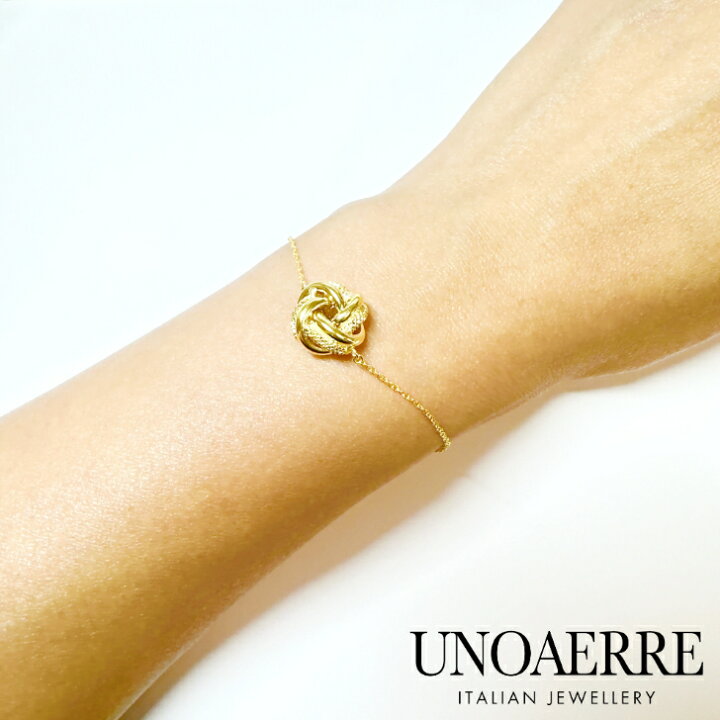 送料無料 本物 UNOAERRE ウノアエレ デザインブレスレット 750YG 