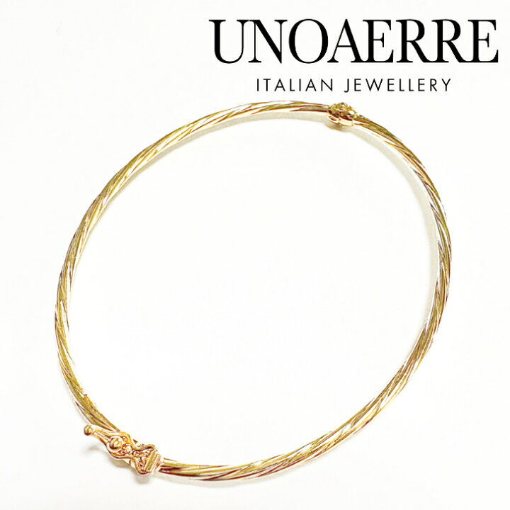 楽天市場】UNOAERRE ウノアエレ バングル ブレスレット 18金 K18  