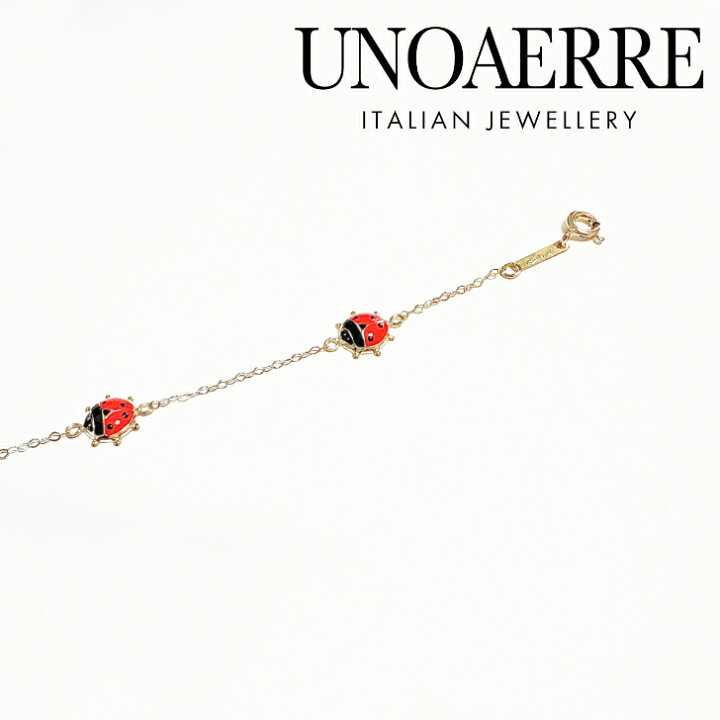 楽天市場】UNOAERRE ウノアエレ ブレスレット てんとう虫 18金 K18 