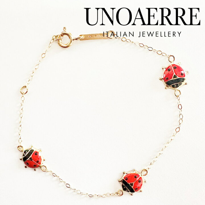 楽天市場】UNOAERRE ウノアエレ ブレスレット てんとう虫 18金 K18 