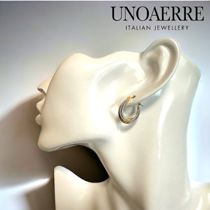 楽天市場】UNOAERRE ウノアエレ ピアス 18金 K18 ゴールド フープ 