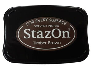 【レビュー投稿で100円OFFクーポン】サンビー(ツキネコ) スタンプ台 ステイズオン ティンバーブラウン SZ-41 塗布用スタンプ台 朱肉 ネーム印